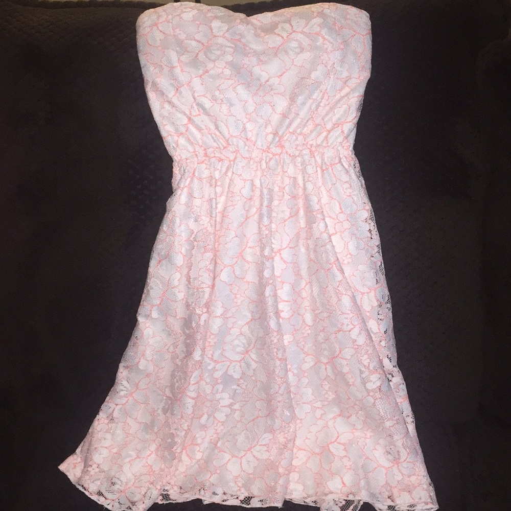 Cute tube top formal print dress